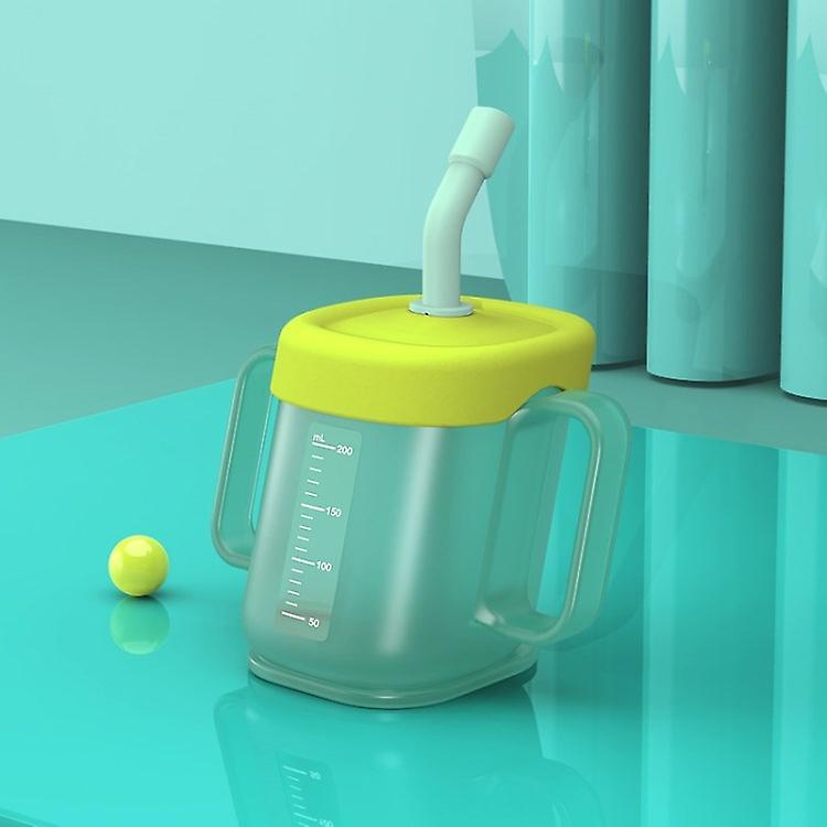 200ml Baby Sippy Cup Training Drinking Tilt Cup with Scale (BPA Free, No FDA Certificate) - Green
