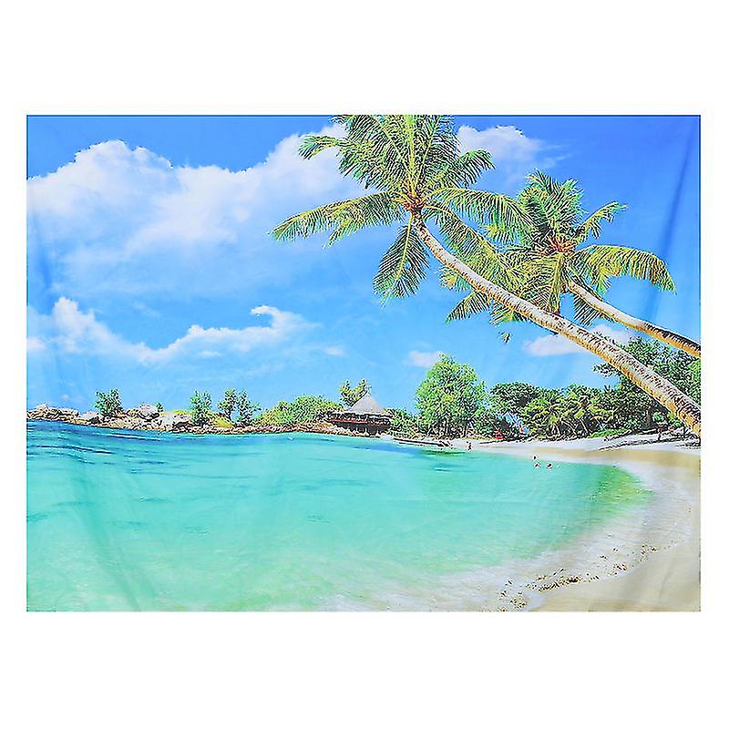 1pcs Seaside Landscape Printed Tapestry