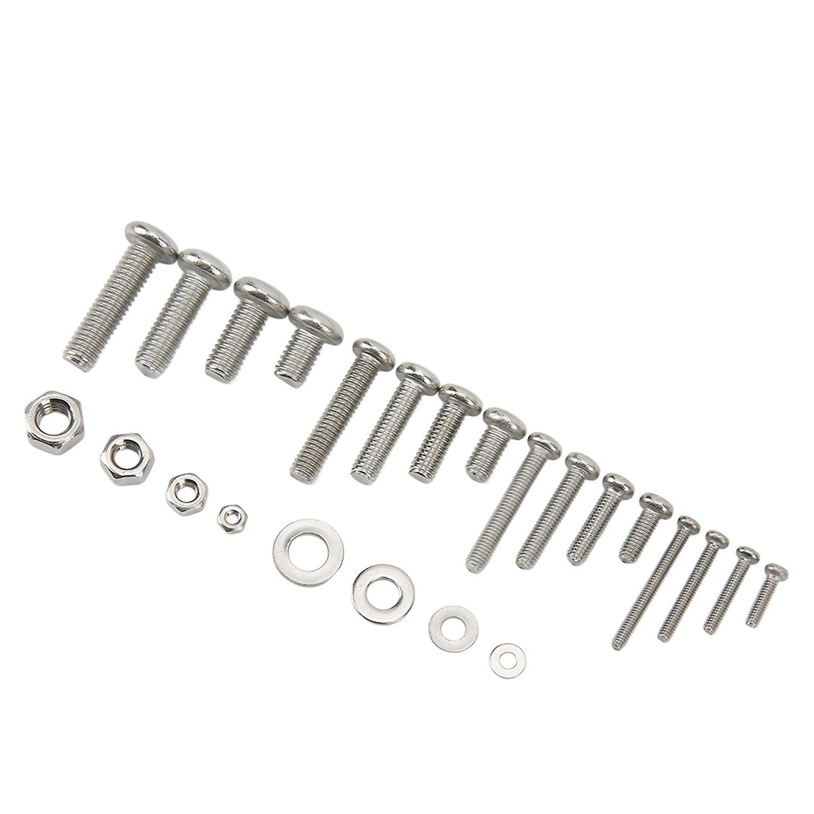 884Pcs Pan Cross Screw Nut Kit de sortimento com chave hexadecimal M2 M3 M4 M5 304 Aço Inoxidável Parafuso Set 