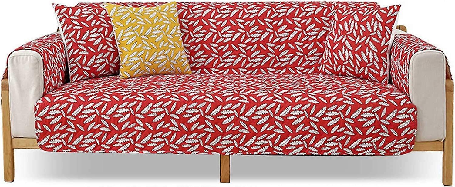 Armchair protector sofa throw non-slip couch throw 1 piece red