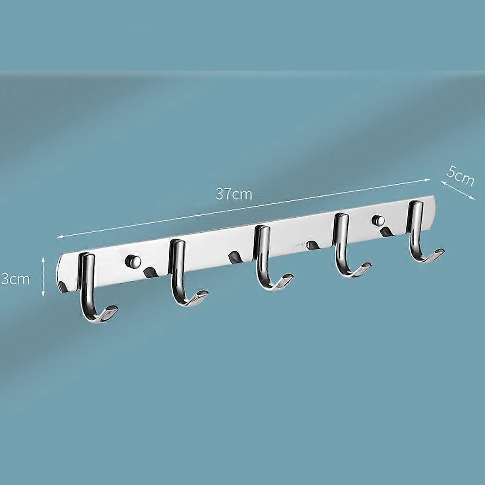 Wall Mounted Coat Rack with 5 Hooks, Hook for Towels
