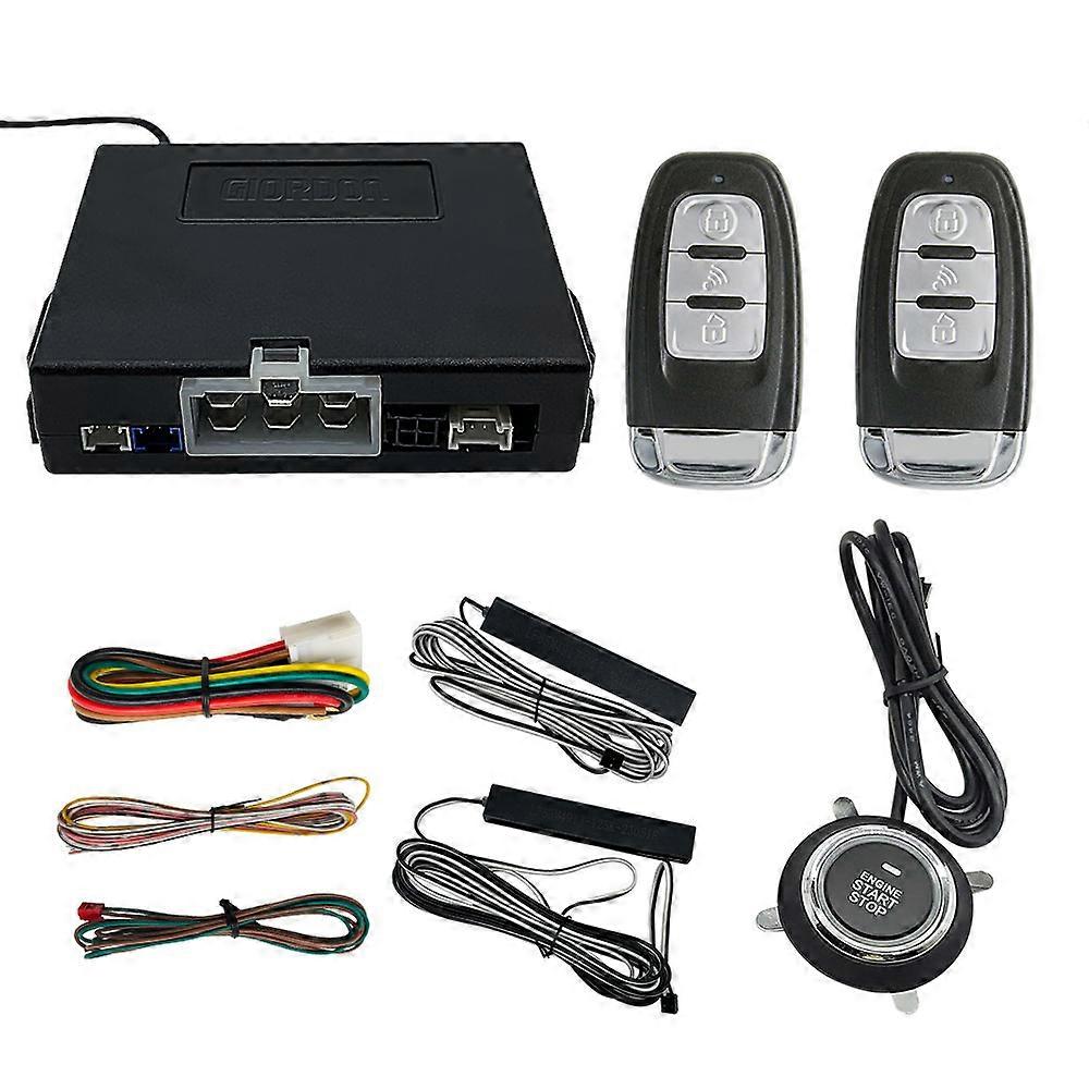 PKE 12V Car Key Systems Key blade  accessories less Entry Comfort System PKE APP Phone Remote Start  Engine  Alarm Push 2024 version