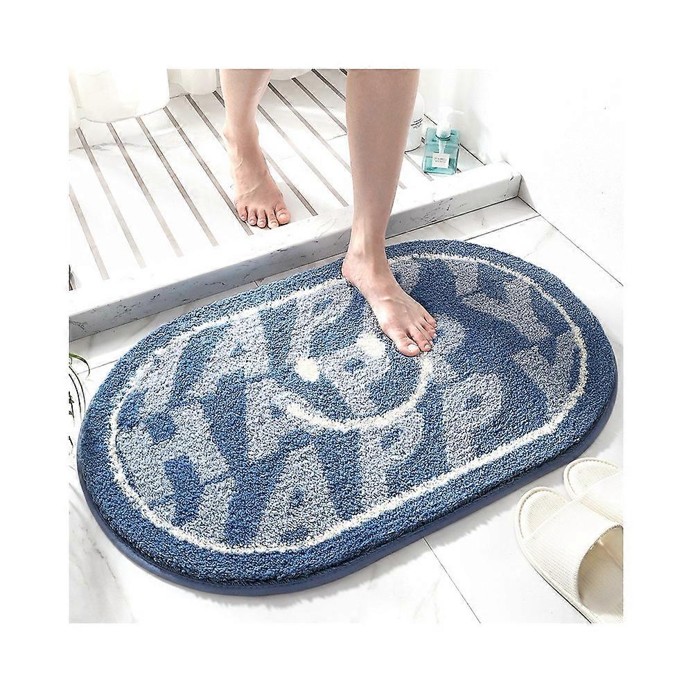 Tappetino da bagno antiscivolo Tappetino assorbente da bagno a righe lavabile - Tappetino per porta d'ingresso ovale per uso domestico-Pattern 5