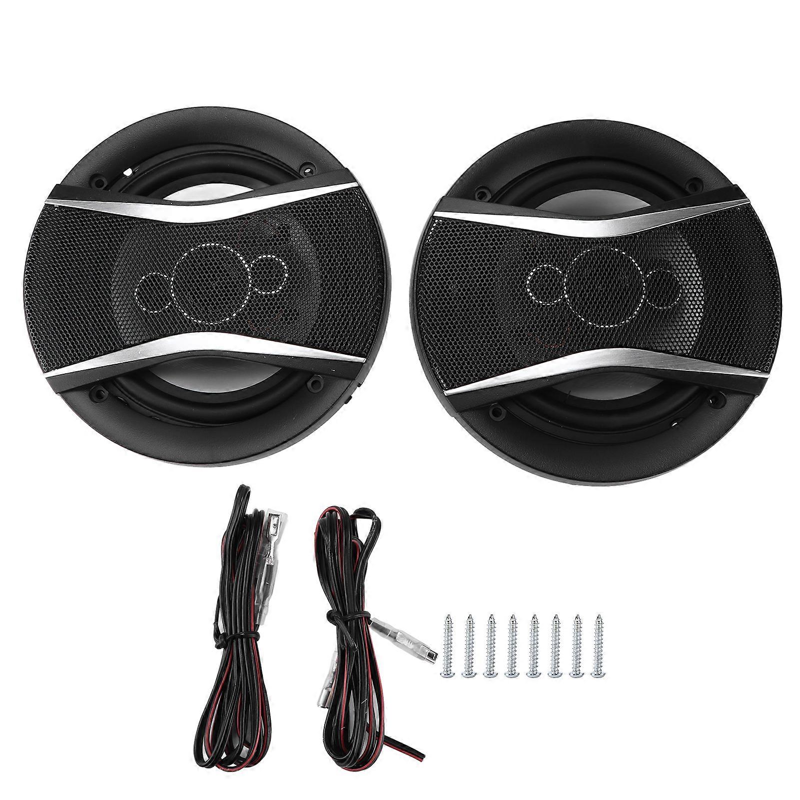 Pair Car Audio Speaker 6.5in Full Frequency 35hz22khz 91dB 4 Round Universal Moisture Proof E2U611