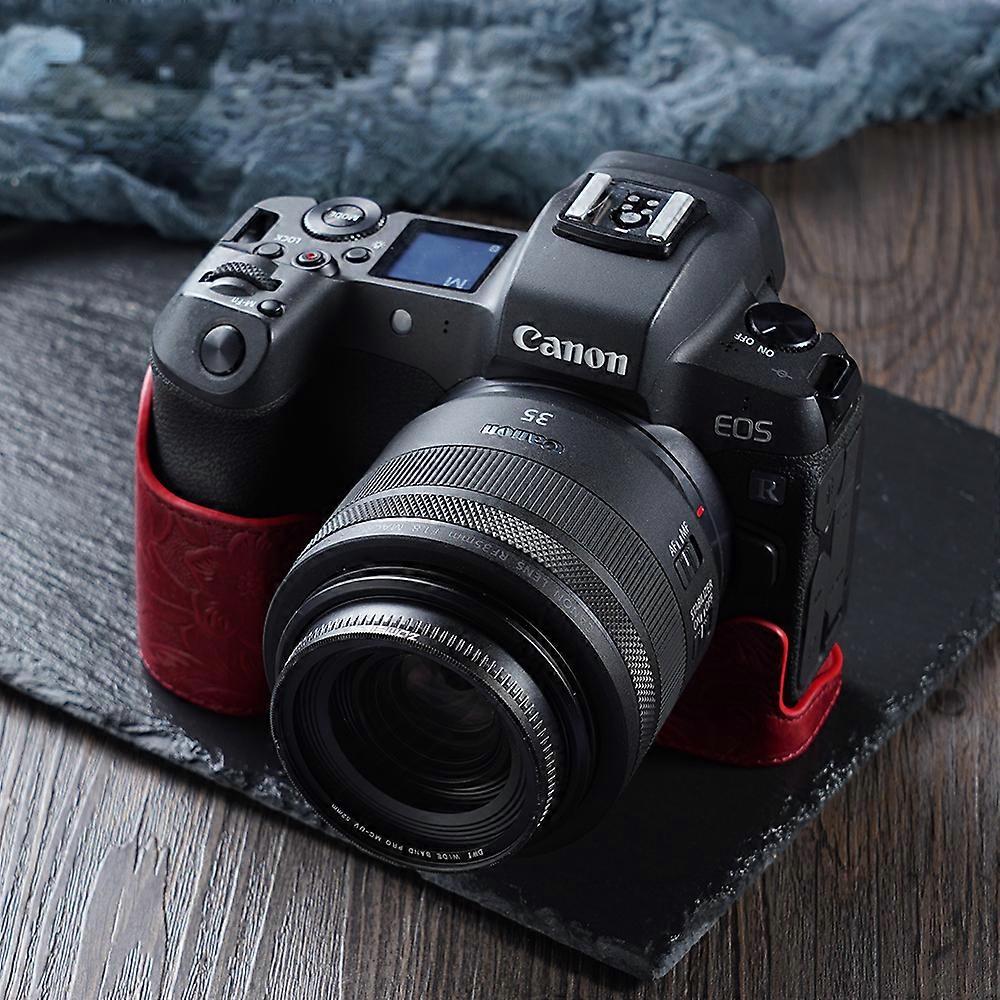 For Canon Eos R Rp R5 R6 Camera Bodysuit For Leather Camera Case Handle Half Bag