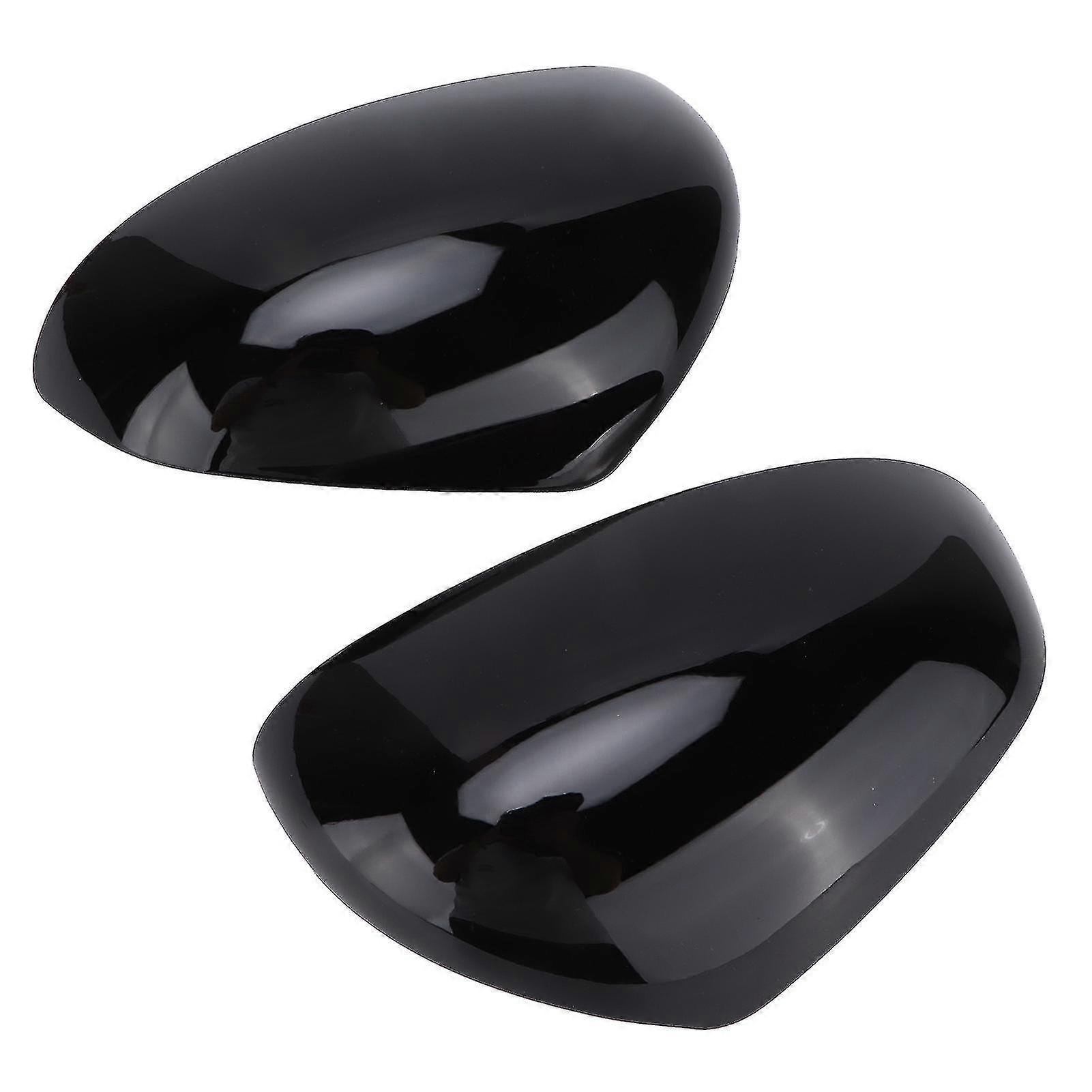 Glossy Black Rearview Mirror Caps for Smart Fortwo/Forfour 453 (2015-2021) - Stick On Protective Housing Replacement
