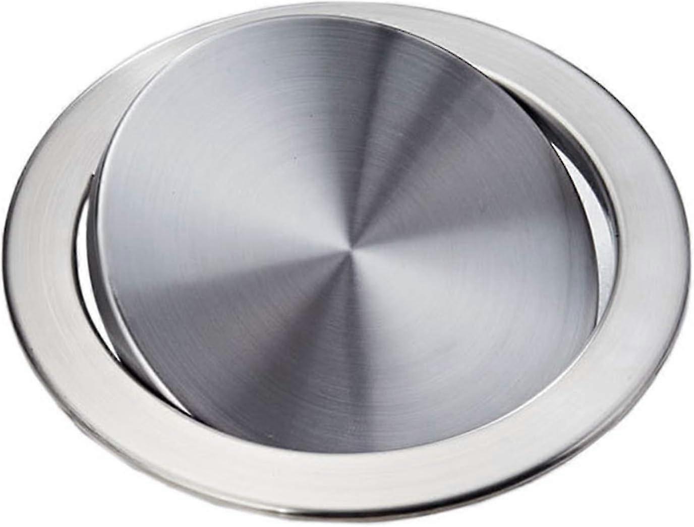 Built-in Type Built-in Stainless Steel Trash Can Flap Lid Swing Balance Flap Lid Trash Can Lid Kitchen Home Garbage Use