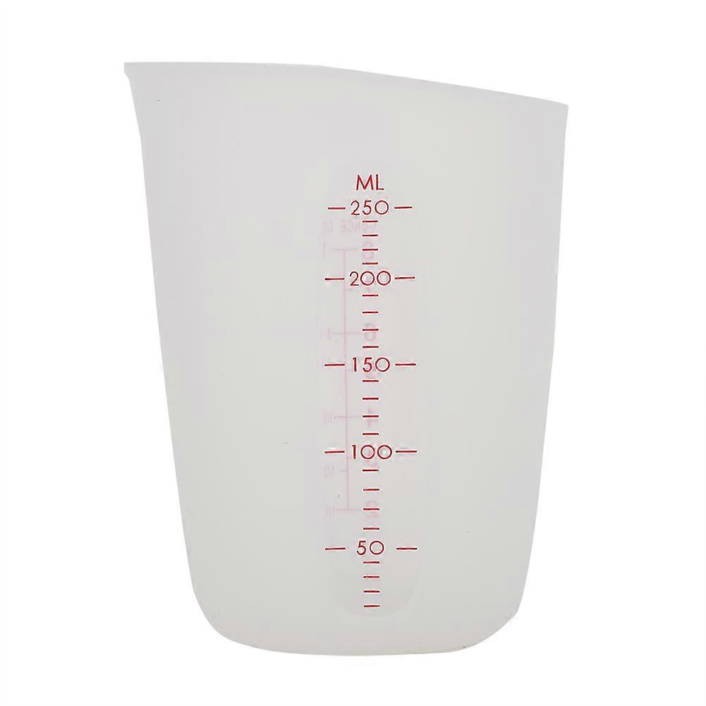 Transparent Soft Silicone Measuring Cup Visual Semi permeable Milk Cup (250ml)