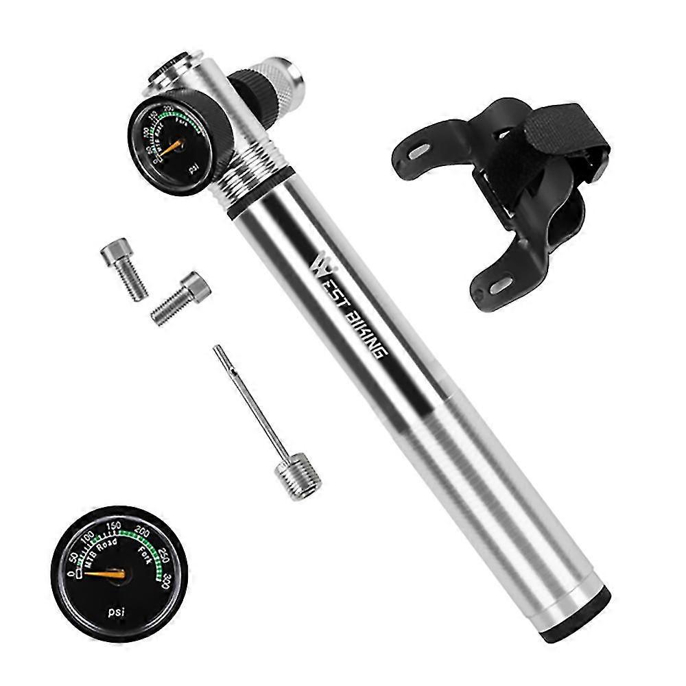 Mini fietspomp met manometer