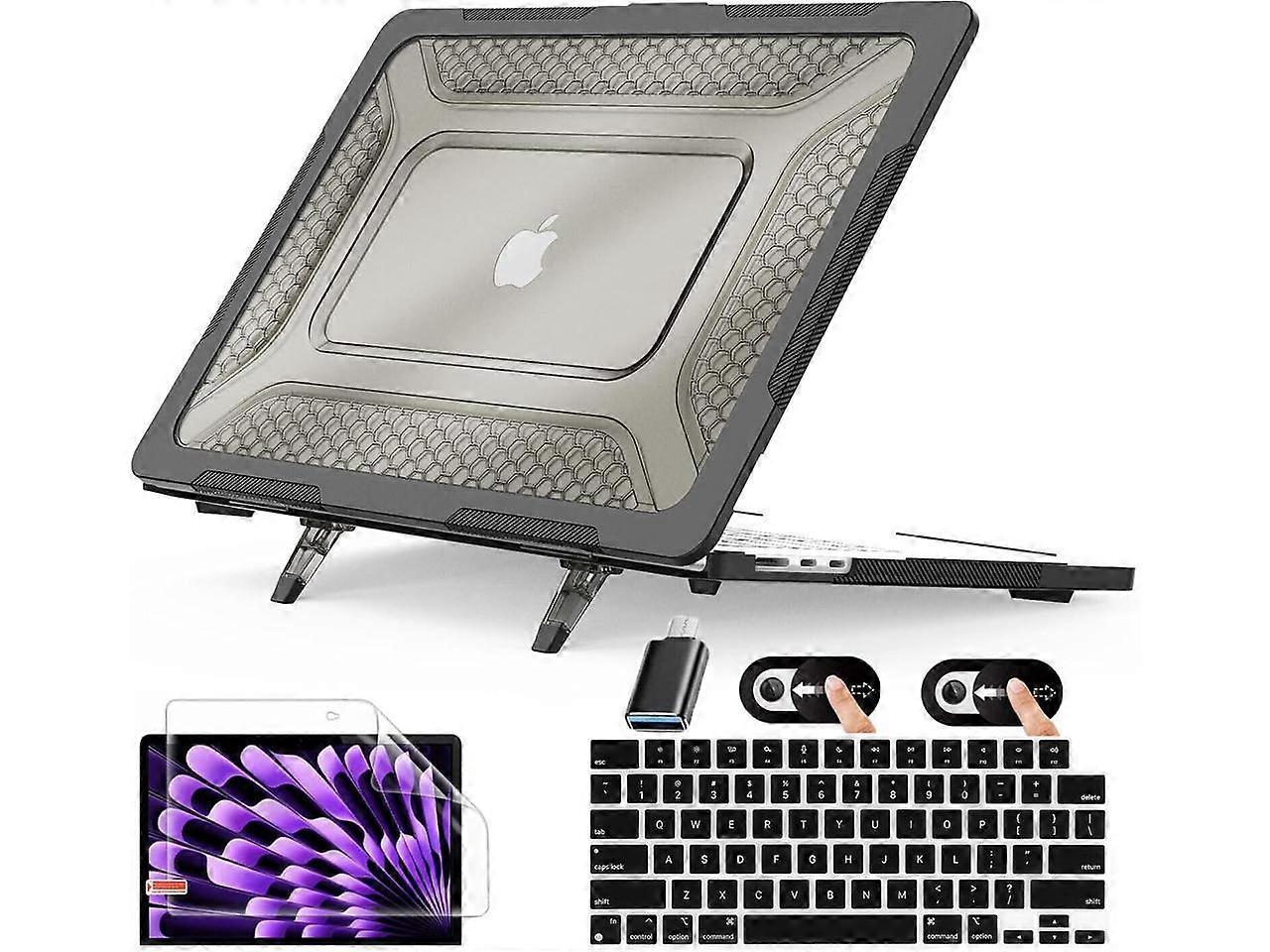 Case for MacBook Pro 13 inch M2 2024 2023 2022-2016 A2338 M1 A2251 A2289 A2159 A1989 A1708 A1706, Laptop Hard Cover with Kickstand, Keyboard Skin, Scr