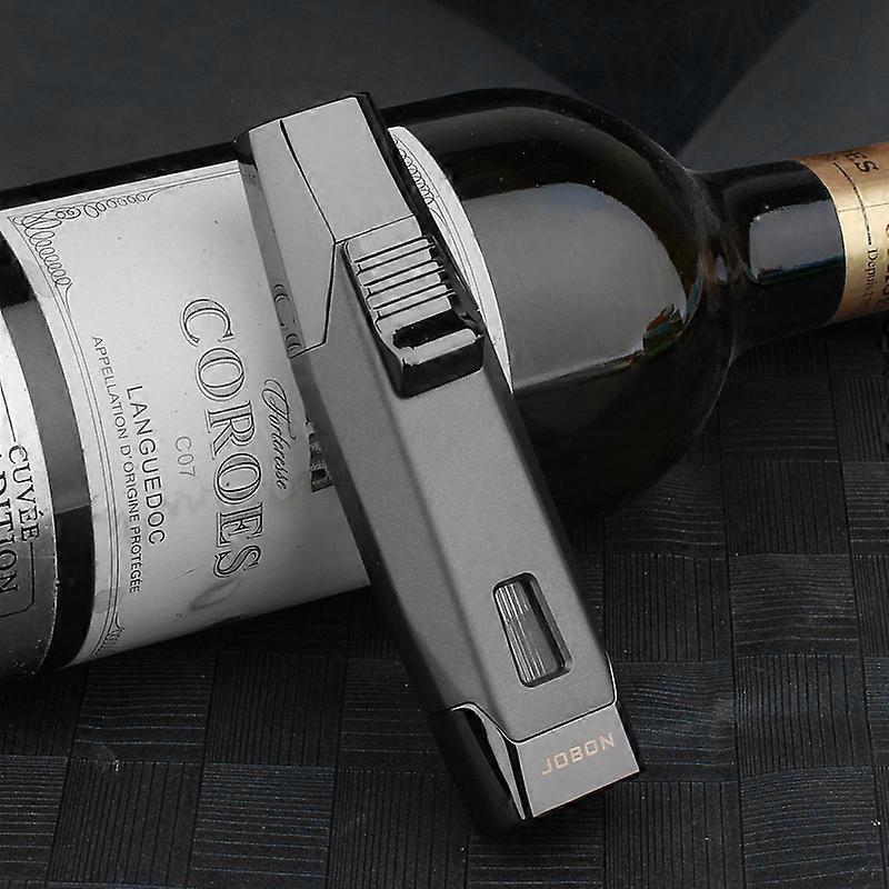 Double Torch Lighter High-End New Double Fire Blue Flame Windproof Inflatable Cigar Igniter Wholesale