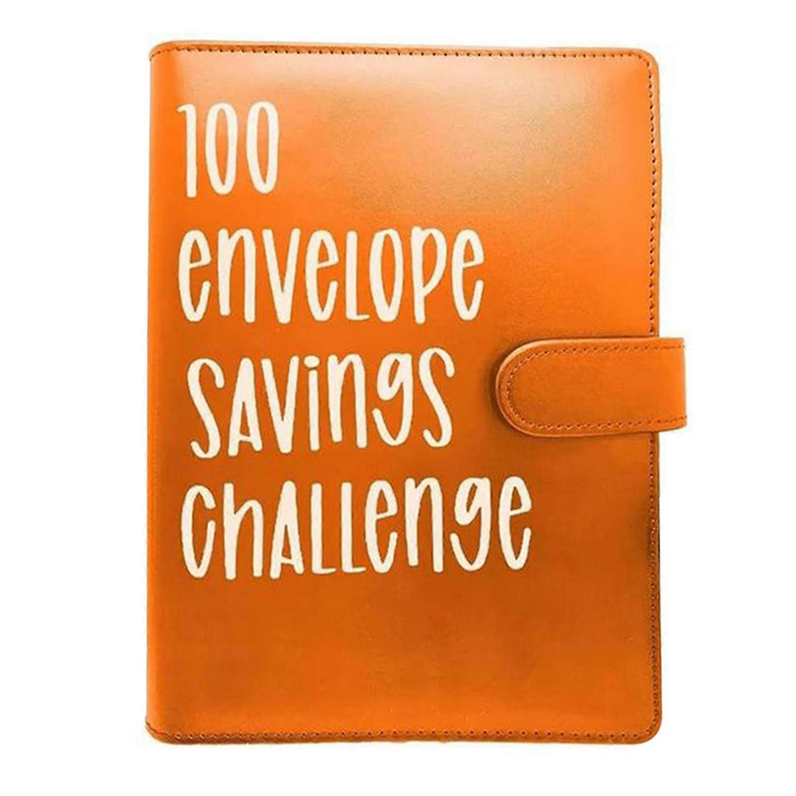 100 Envelope Challenges Notebook With Leather Cover Lightweight Handwriting Notebook For Adult Children