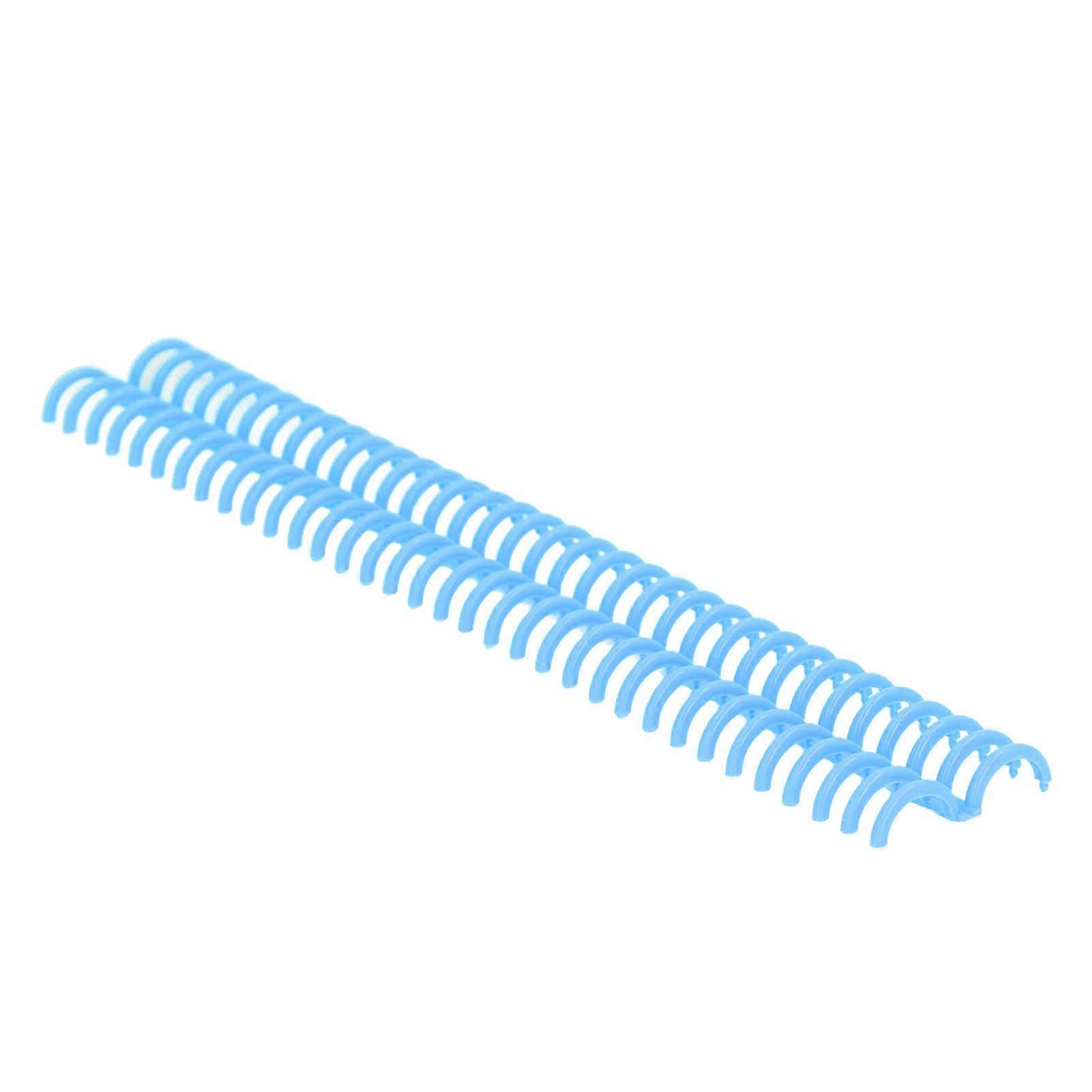 10Pcs Binding Coils 34 Holes Polypropylene Wear Resistant Binding Spines for Stationery Blue