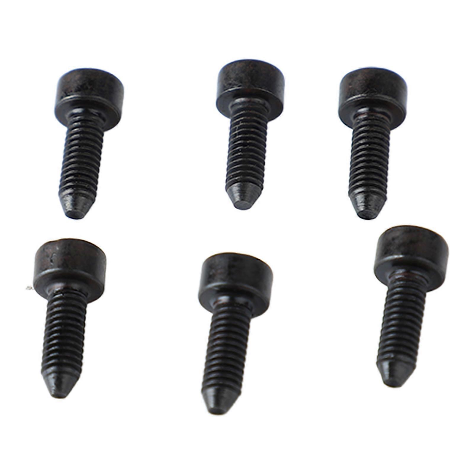 6PCS Guitar Hex Head Screws Double Tremolo Bridge Saddle String Locking Screw with Taper Tip Black 