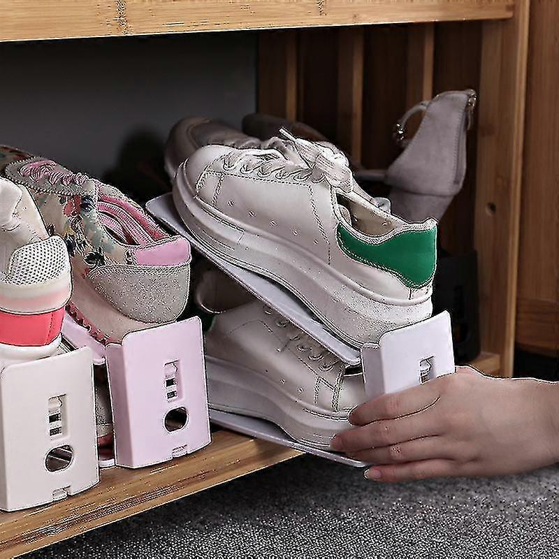 shoe slots organizer, shoe rack adjustable shoe stacker space saver