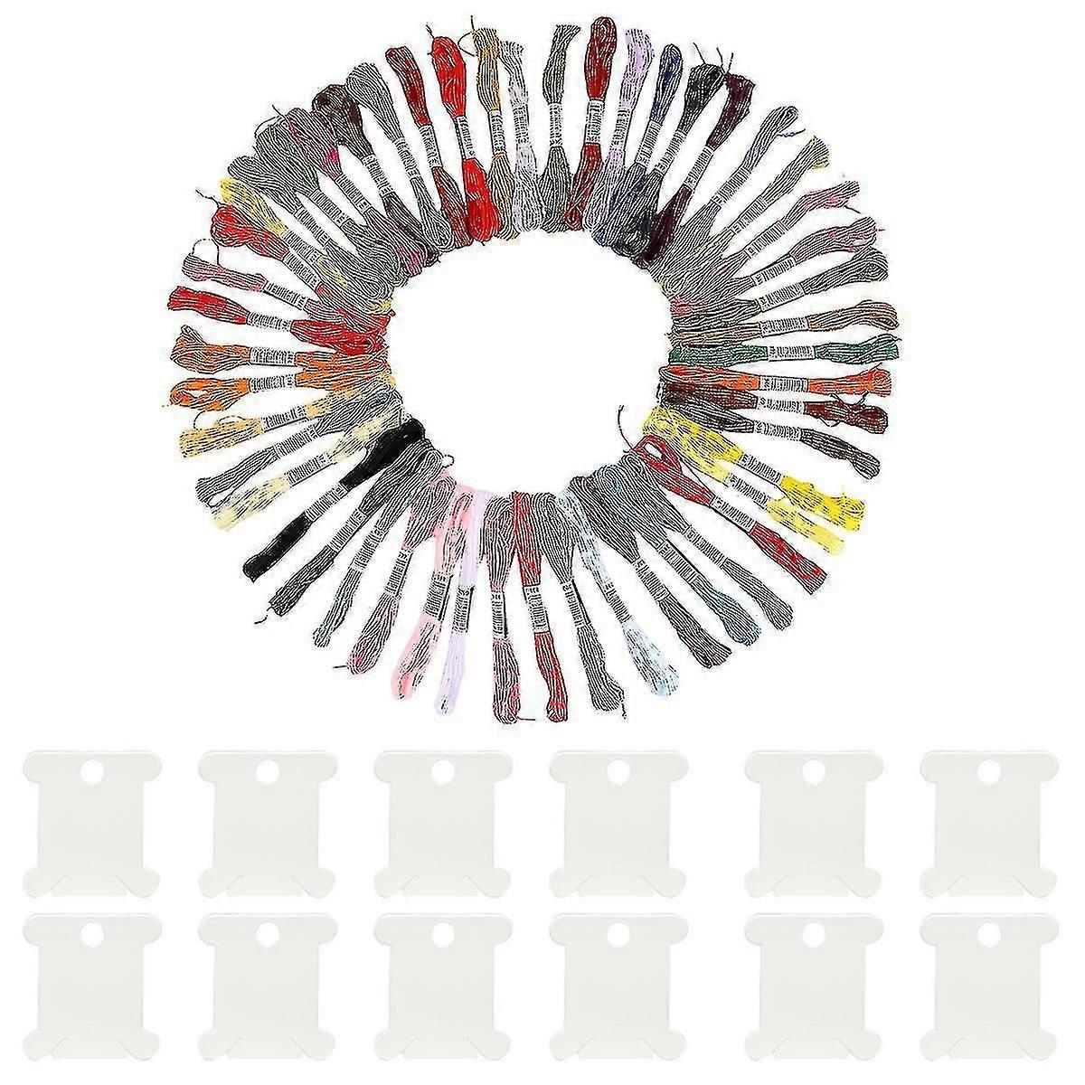 1 set 50 colors premium rainbow color embroidery floss with cotton threads craft floss embroidery fl