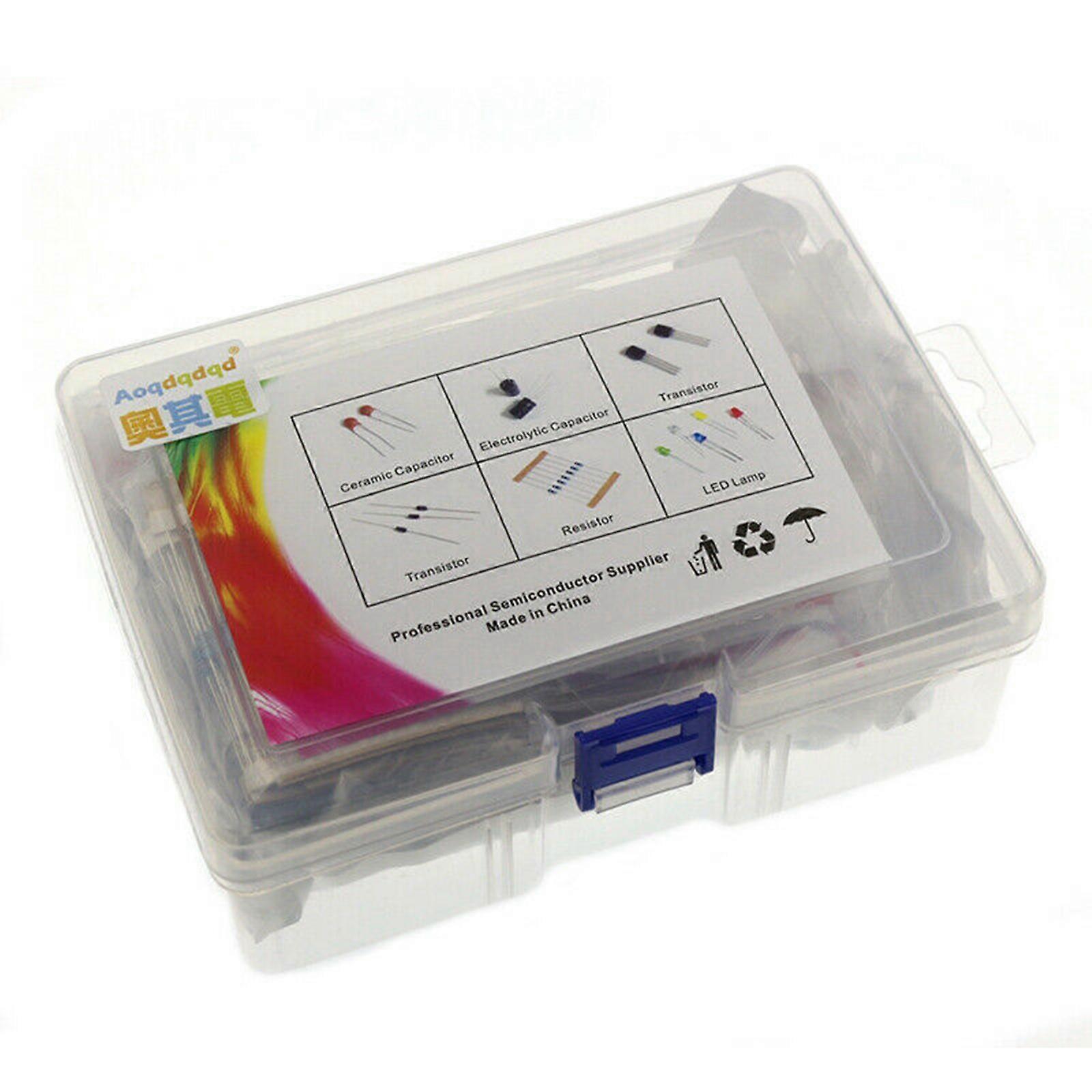 1390stk LED elektroniske komponenter diodetransistorer kondensator modstandssæt US FT