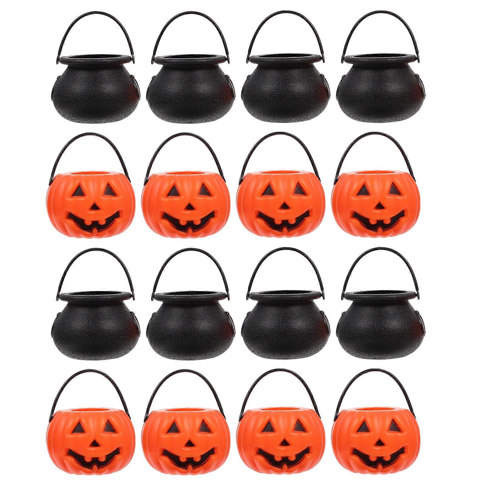 16pcs Halloween Decoration Candy Storage Jars Creative Pumpkin Jars for Party