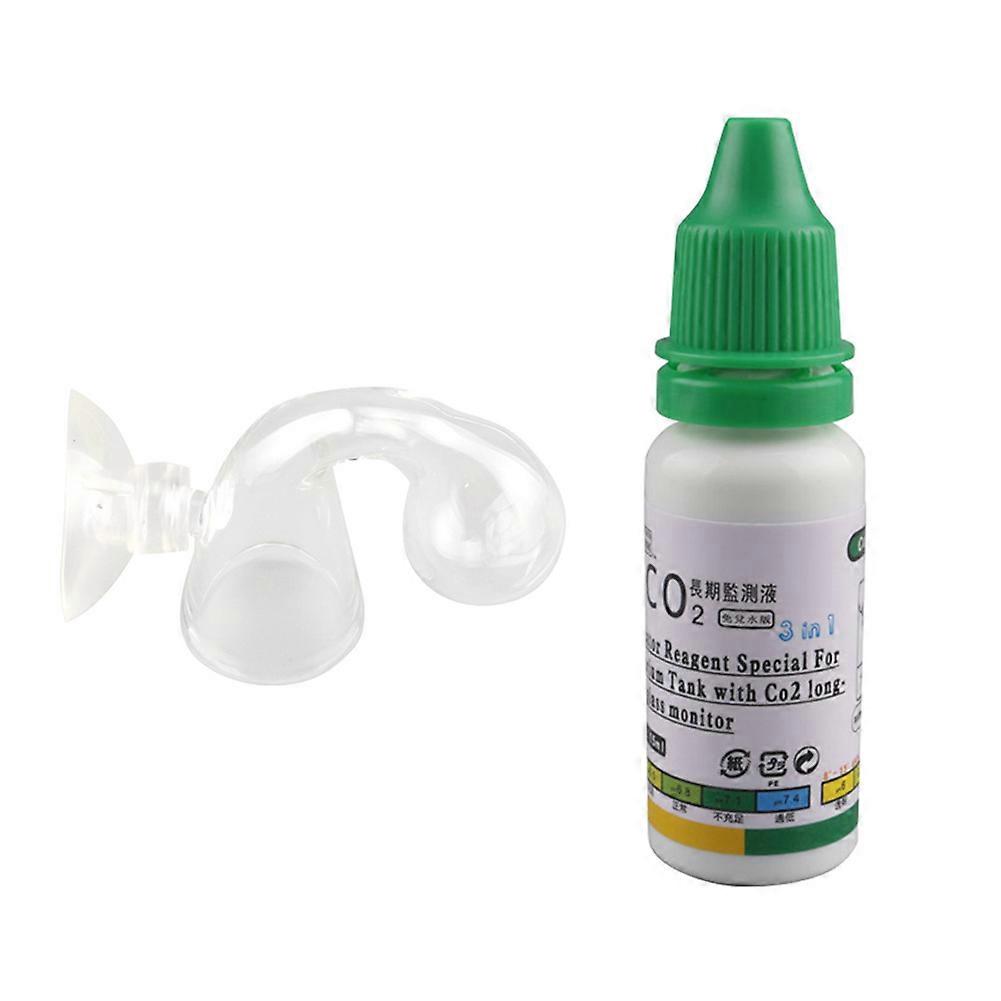 CO2 Glass Drop Checker Aquarium Real Time Solutions Liquid Detection for Fish Tank