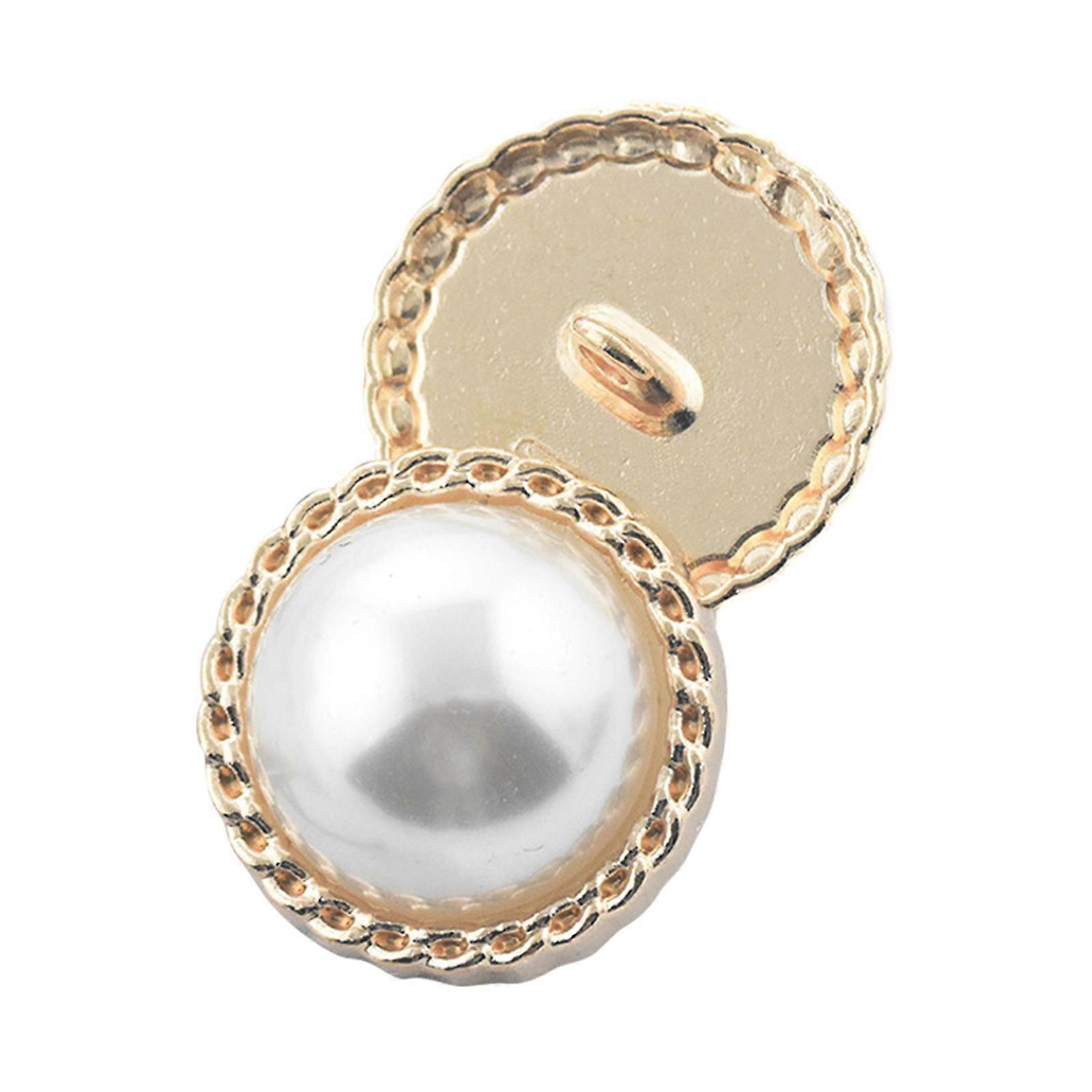 Beautiful Sew in Faux Pearl Buttons Sewing Crafts with Shank Cover Up Buttons for Clothes Shirts