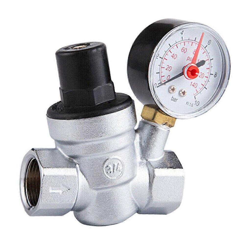 Water Pressure Reducing Valves Adjustable Water Pressure Reducer with Gauge for Water Control