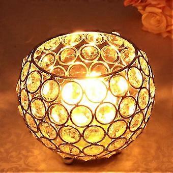 Centrotavola Portacandele In Cristallo K9: Set Di Ciotole Per Candele Tea Light. Decorazione Elegante Per Matrimoni E Casa (Argentato)