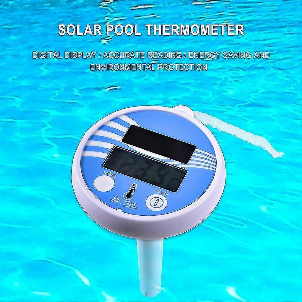 Floating Pool Thermometer Wireless - Swimming Pool Temperature Thermometer Easy Read, Solar Digital (tangling)