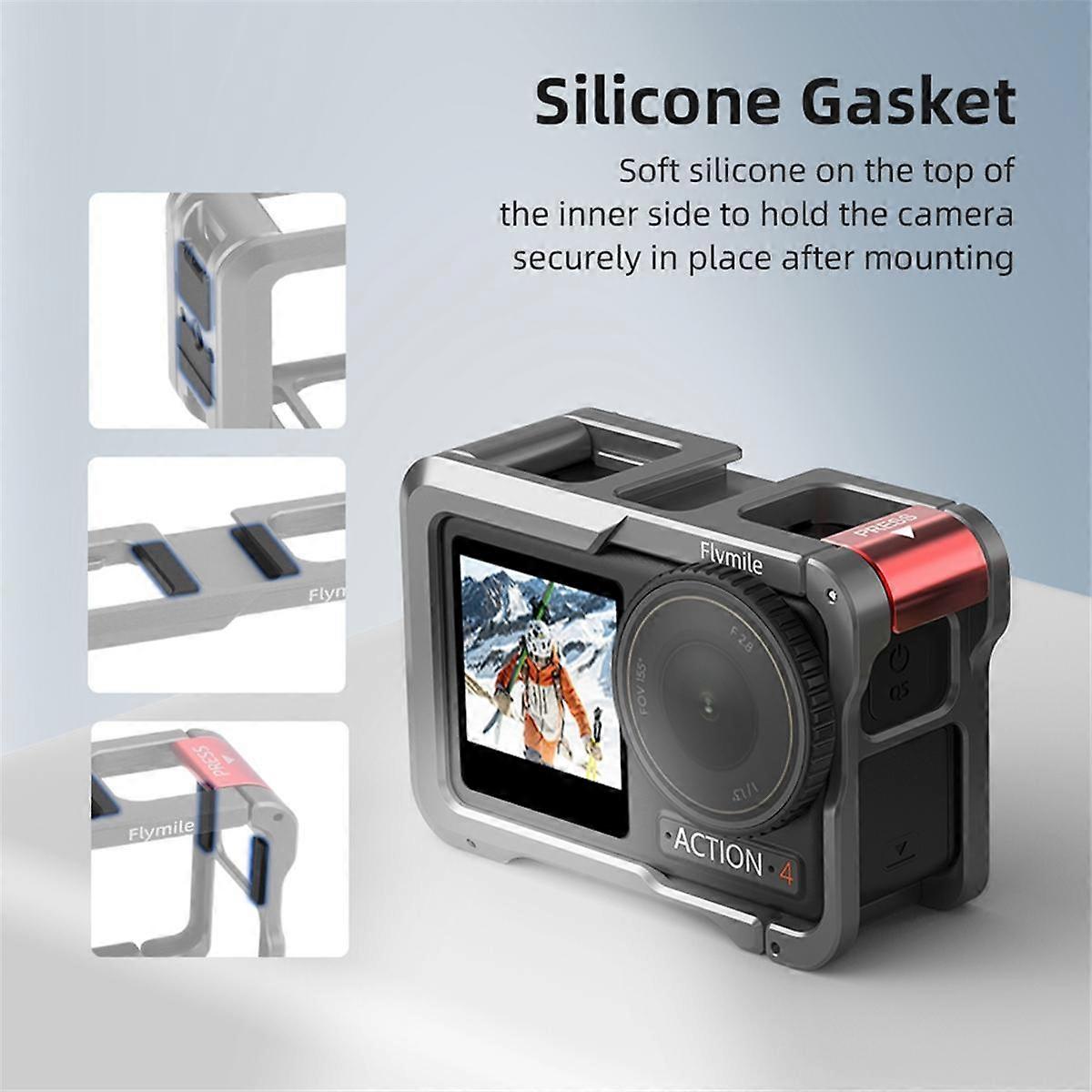 Full Frame Camera Cage Protective Housing for Action 4 Action 3 for Tripod