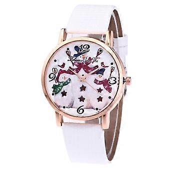 Kerstmode S ^ imple Belt Watch Dial Dames Quartz Kersthorloge