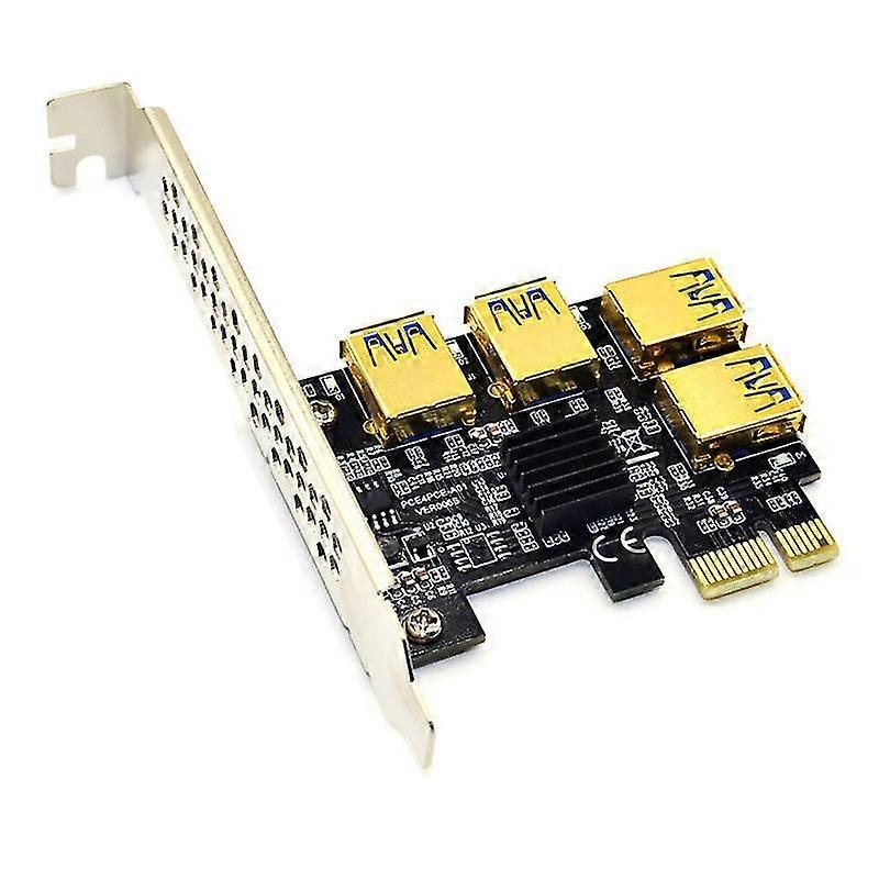 Pci-e 1 To 4 Expansion Card Pci-e 1x To Pci-e 16x 4 Port Usb3.0 Graphics Adapter Expansion Card For