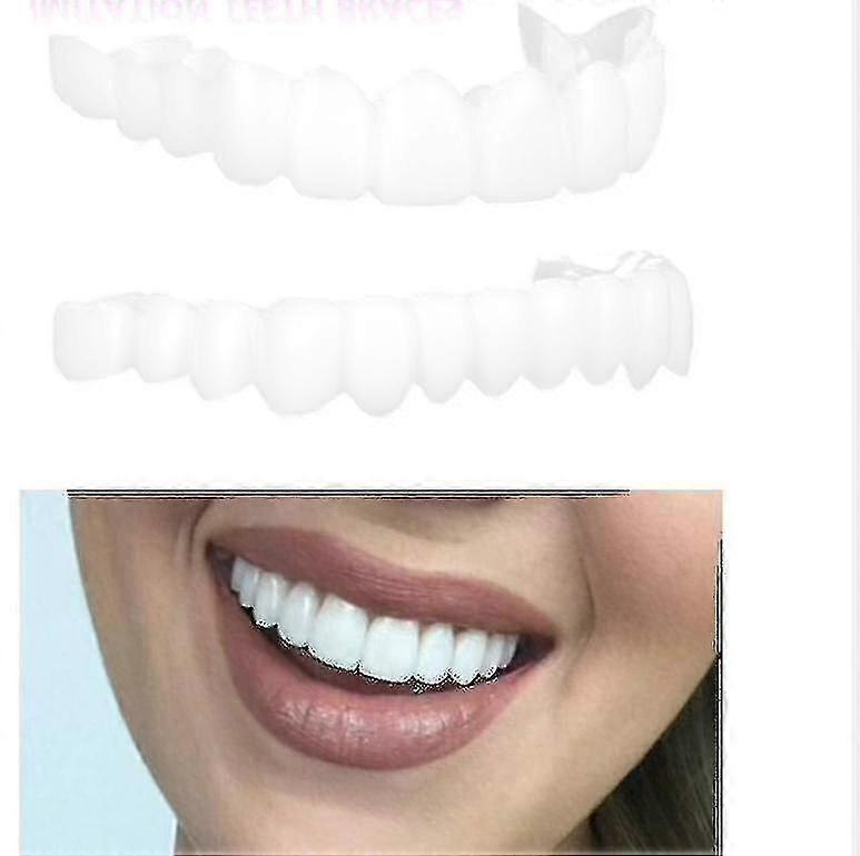 A Pair Upper Lower High Quality Denture Instant Smile Comfort Fit Flex Cosm