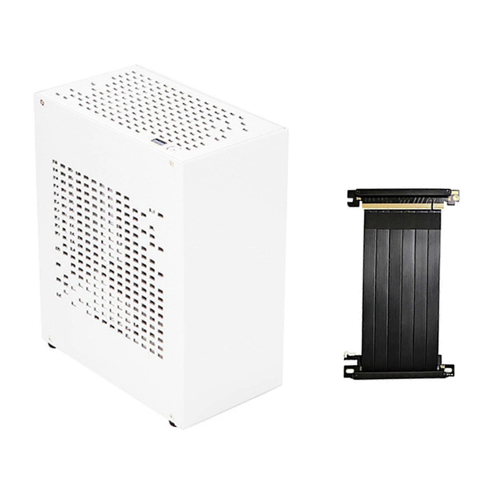 A07 Mini ITX Computergehäuse Gehäuse Htpc Hostgehäuse Usb3.0 ITX Gehäuse mit Grafikkarte Verlängerungskabel (c)