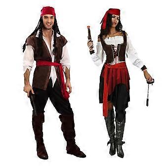 Piraten-Kostüm Jack Sparrow Style Von Less Is More – Herren-Größe L – Mit Hemd, Weste, Hose, Gürtel & Hut – Für Karneval