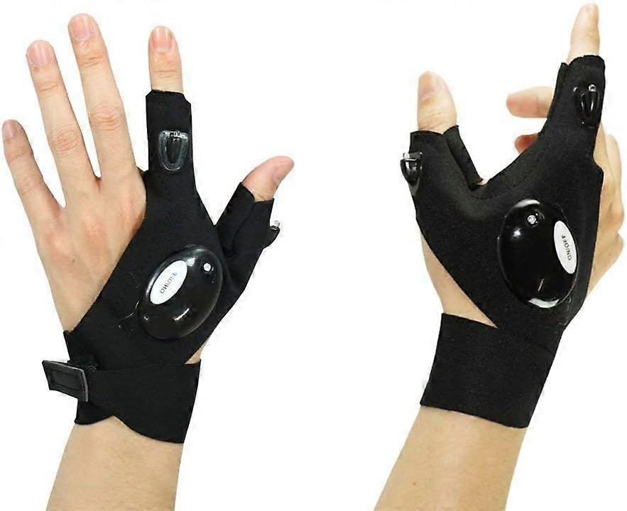 Flashlight LED Gloves, Fingerless LED Flashlight Gloves, Birthday