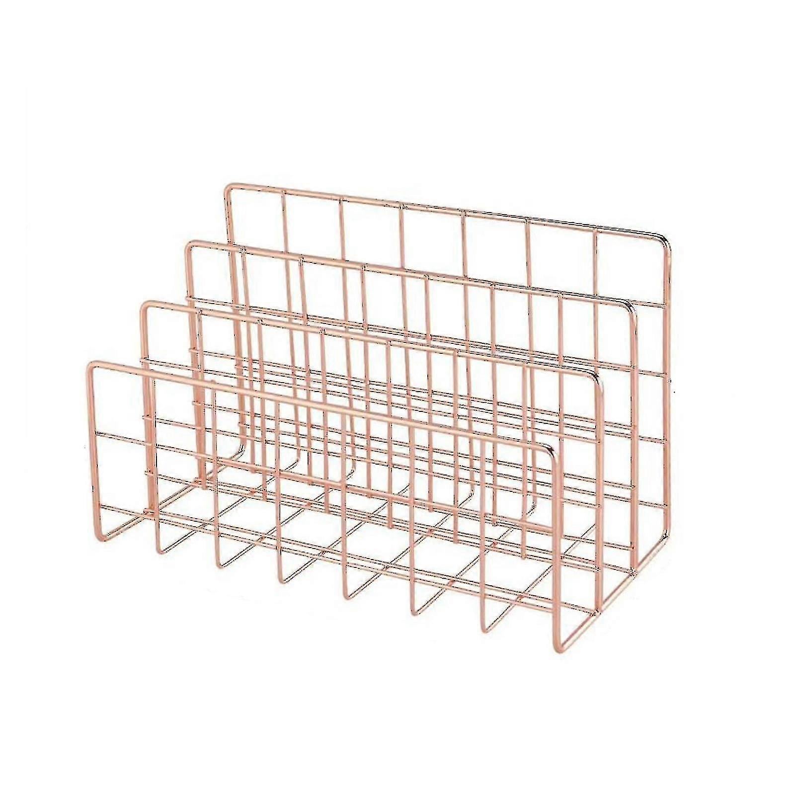 Metal Mesh Desk Organizer Desktop Letter Sorter Mail Tray File Organiser Office Home Bookends Book