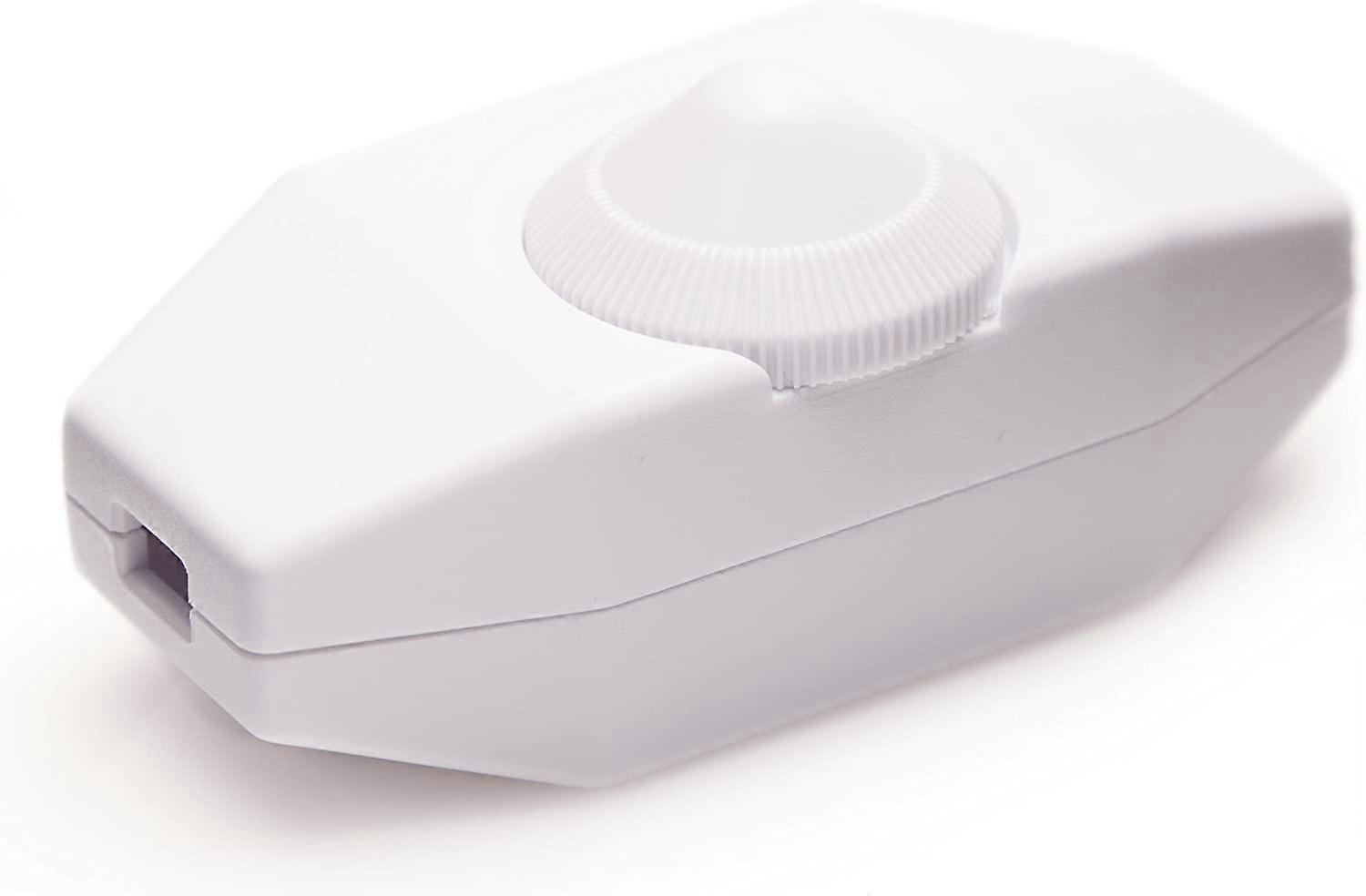 Light dimmer, rotary switch with white 220-230V cable, push button for dimmable LED
