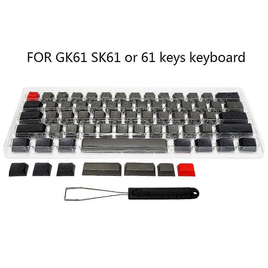 61 Keys Keyset Double Color Pbt Thick Keycap For Gk61 Sk61 Mechanical Gaming Keyboard With Puller