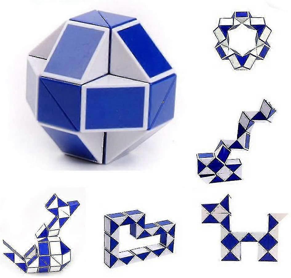 Magic Snake Cube Twist Puzzle Magic Snake Sensory Toy Collection, Party Love Game Gift Bag Filler, Random Colors