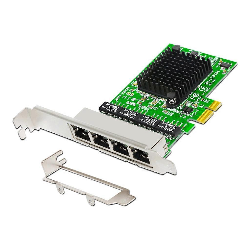 PCI-Express nätverkskort PCIE X1 till 4-portars RJ45 1000Mbps Ethernet LAN-adapter RJ-45 RJ45 nätverkskontroller RTL8111H