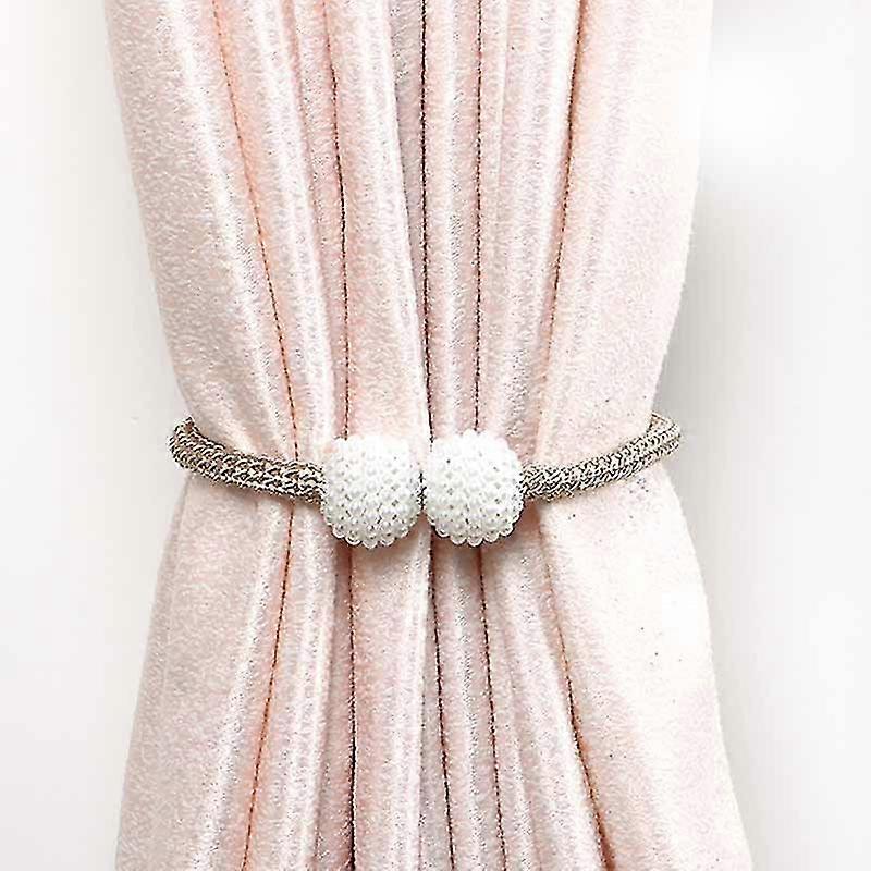 magnetic curtain tiebacks clips curtain buckles holdbacks binding weaving tie band 2 pieces