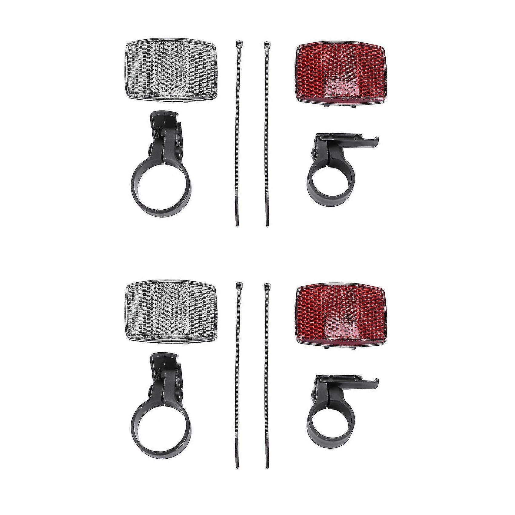 Compatible Withcompatible With1 Pair Bike Light Reflector Rear Front For Handlebar & Saddle Bar