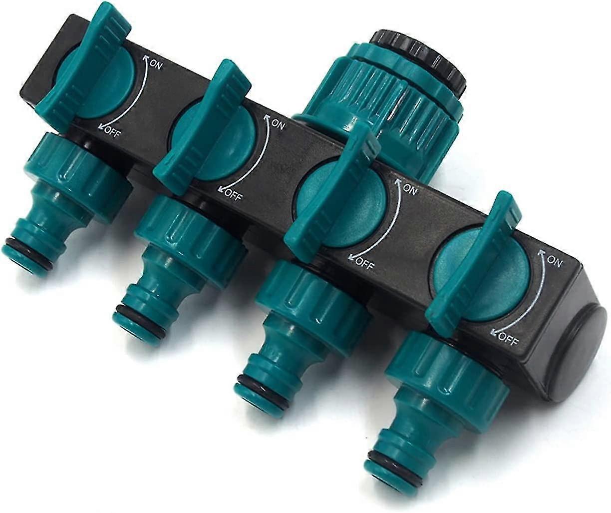 Garden Hose Splitter 4 Way Watering Splitter Garden Watering Irrigation Tool With Shut-off Valve European Standards