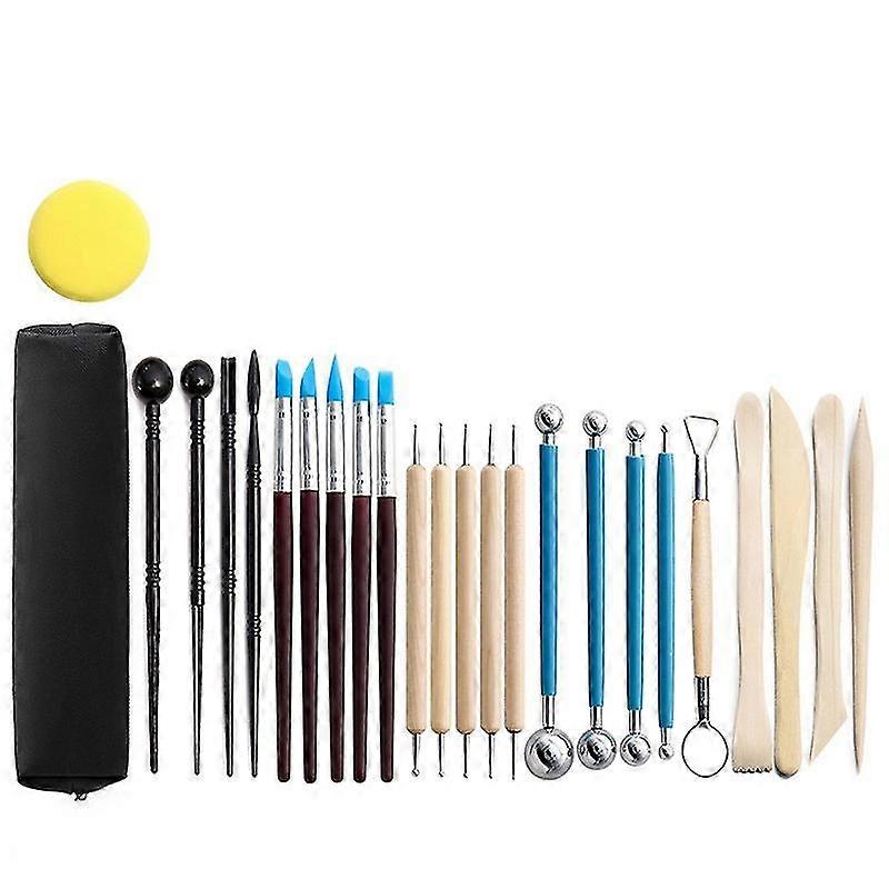 25 Pcs Polymer Clay Tools Set - Complete Kit for Modeling, Sculpting, and Decorating