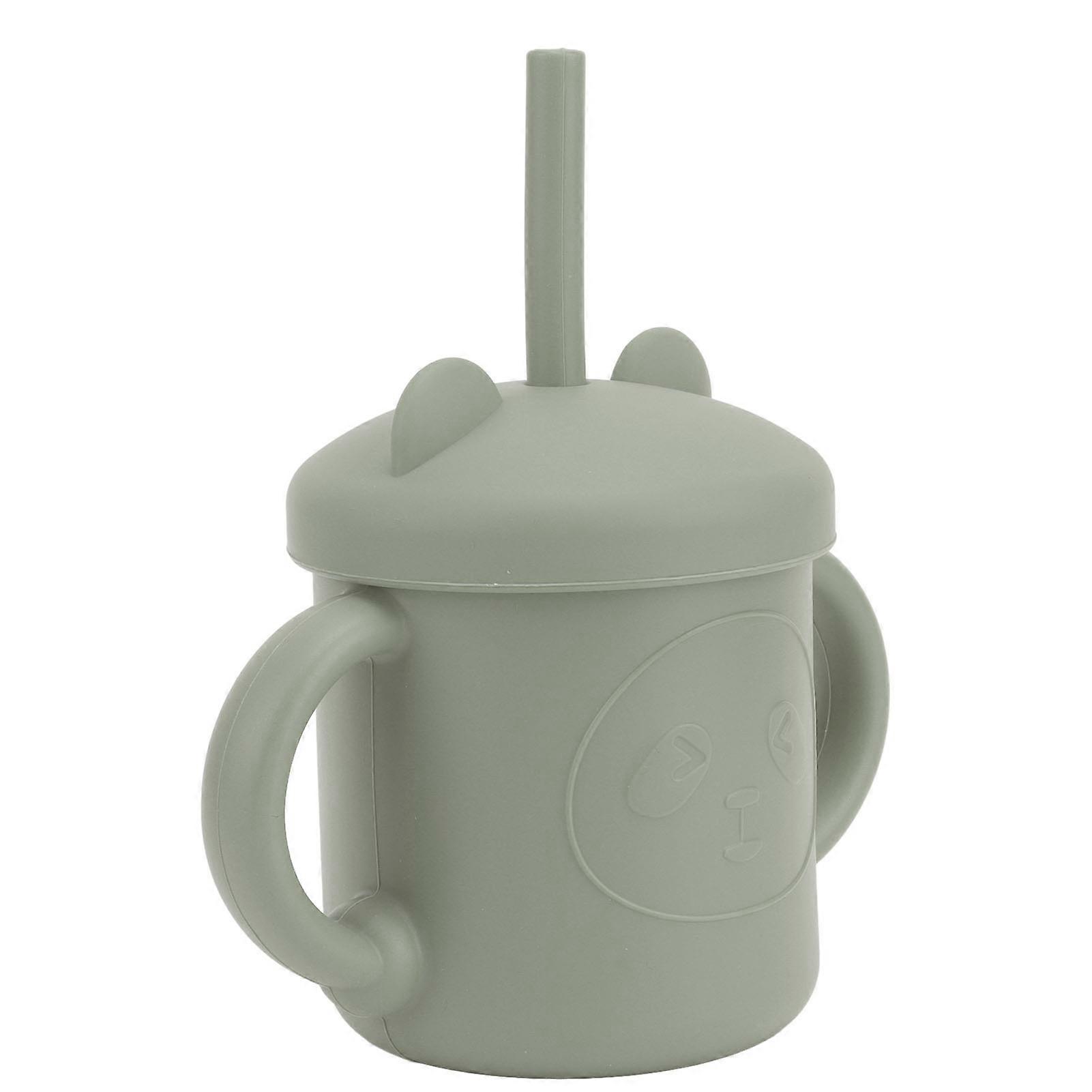 1 Pcs Silicone Sippy Cup Panda Pattern Baby Learning Training Cup Resistente a Gotas |