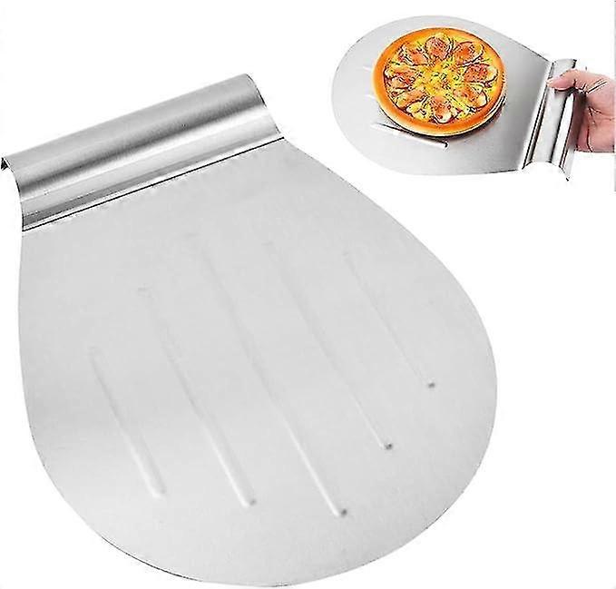 Rustfritt stål rund pizza spade stor overflate spade for brødovn kakeløfter