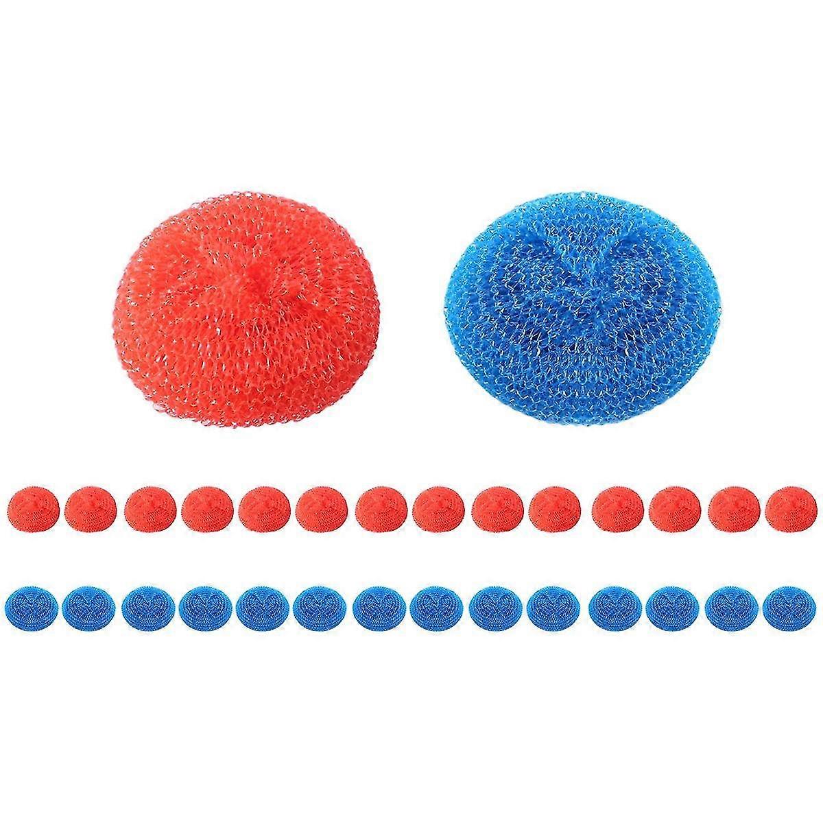 Scouring Pads Round Dish Pads Plastic Non-Scratch Dish Scrubbers Assorted Color Dish Mesh Scrubbers