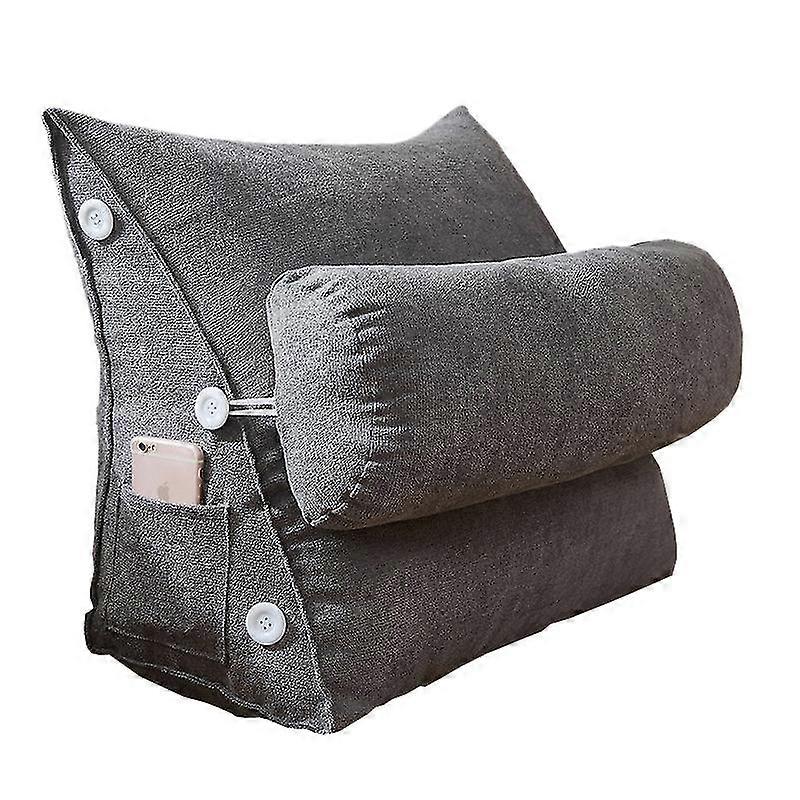 Reading Pillow Bed Wedge Large Adult Backrest Cushion With Pockets