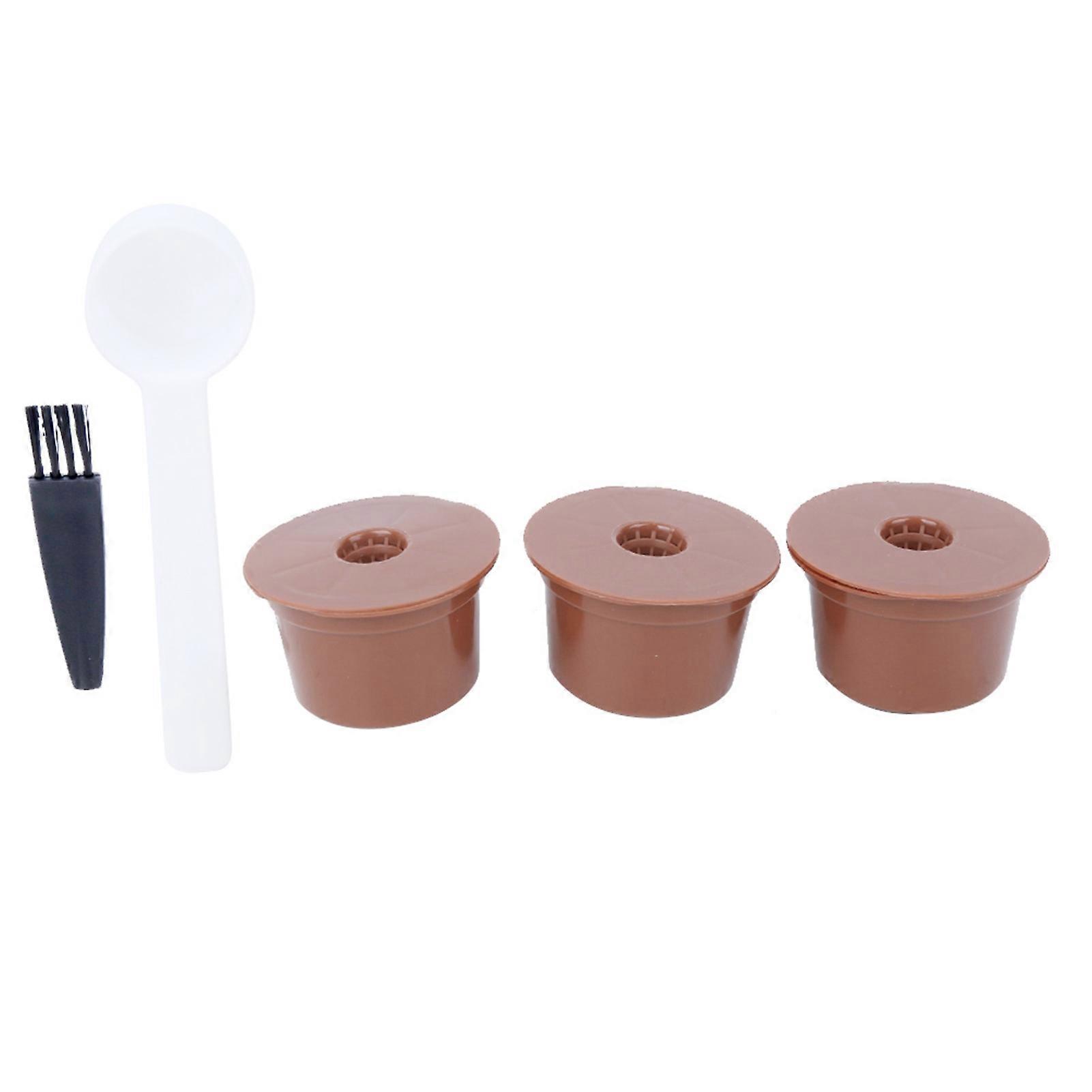 Reusable Refillable Coffee Capsule Filter Cup Brush Spoon Kit Accessory compatible Caffitaly