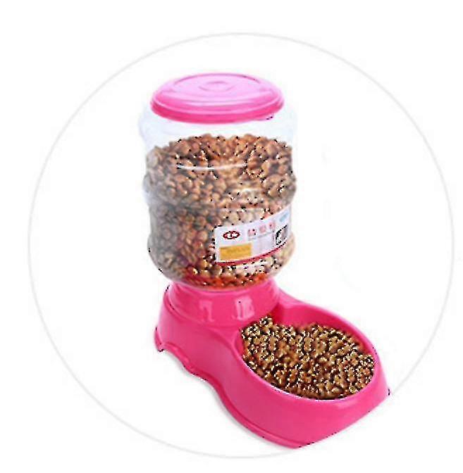 3.5L Pet Automatically Feeding Basin(Pink)