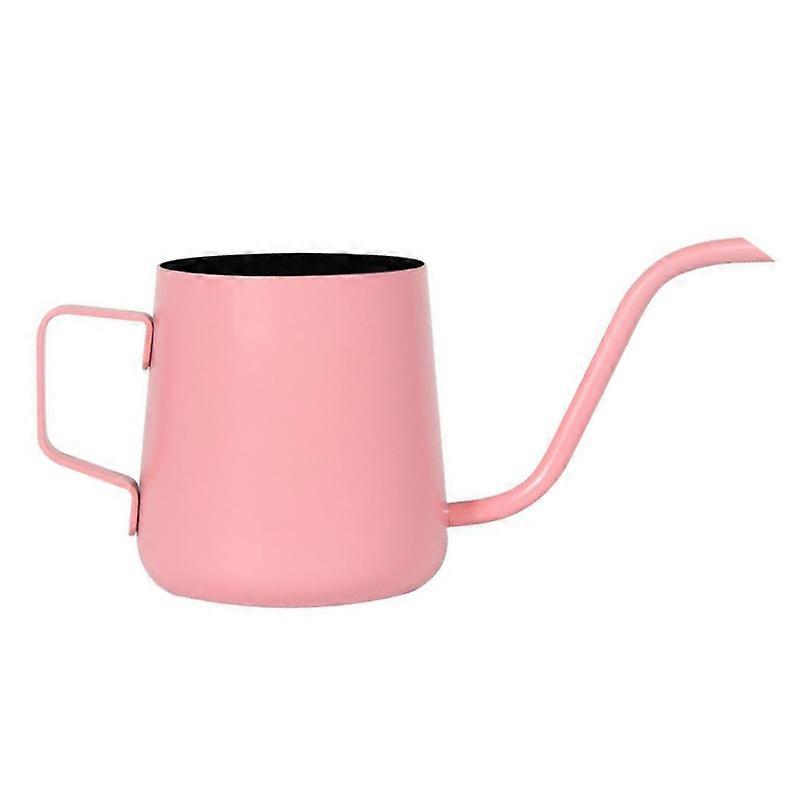 Stainless Steel Coffee Drip Kettle Hanging Ear Teapot Long Gooseneck Led Spout Tea Coffee Pot,Pink